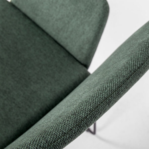 Feinansicht Stoff sitting smart grün mit Armlehnen Kufenstuhl/Konferenzstuhl