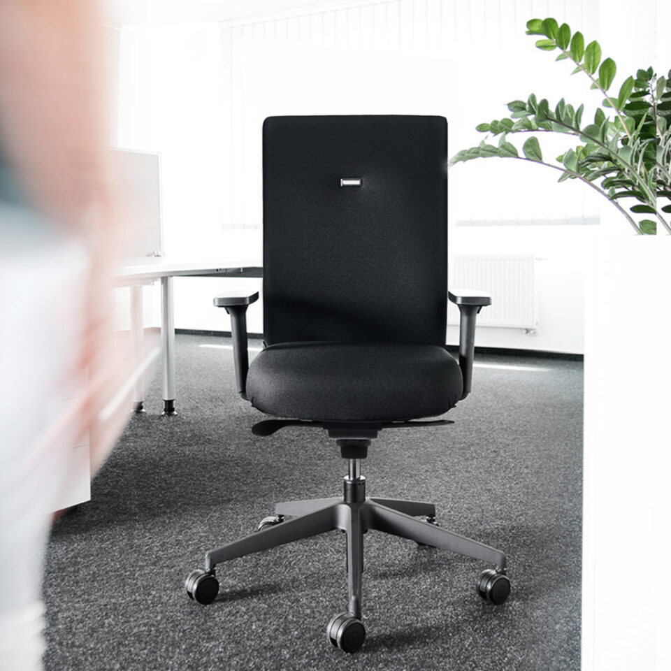 lento agilis Start-Up ergonomischer Bürostuhl mit Vollpolster schwarz
