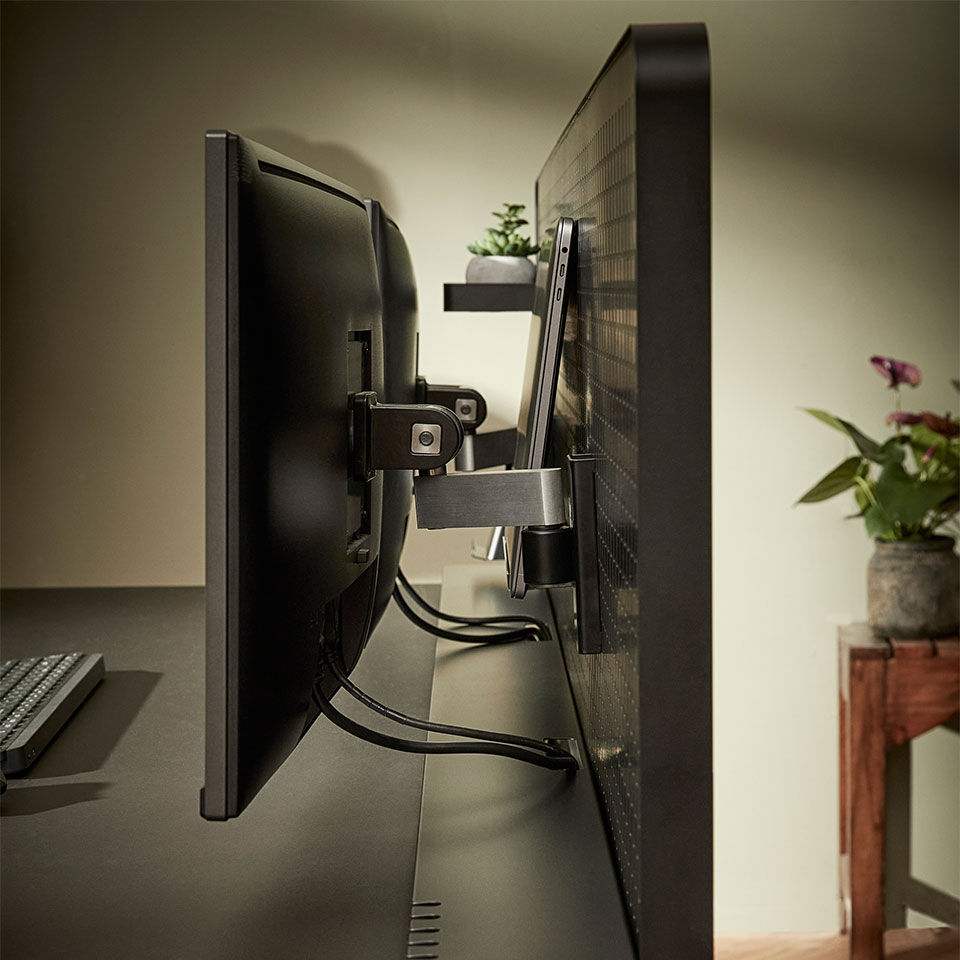 Schreibtischzubehör Akustik Trennwand Adapt Board schallabsorbierend inkl. Kabelkanal