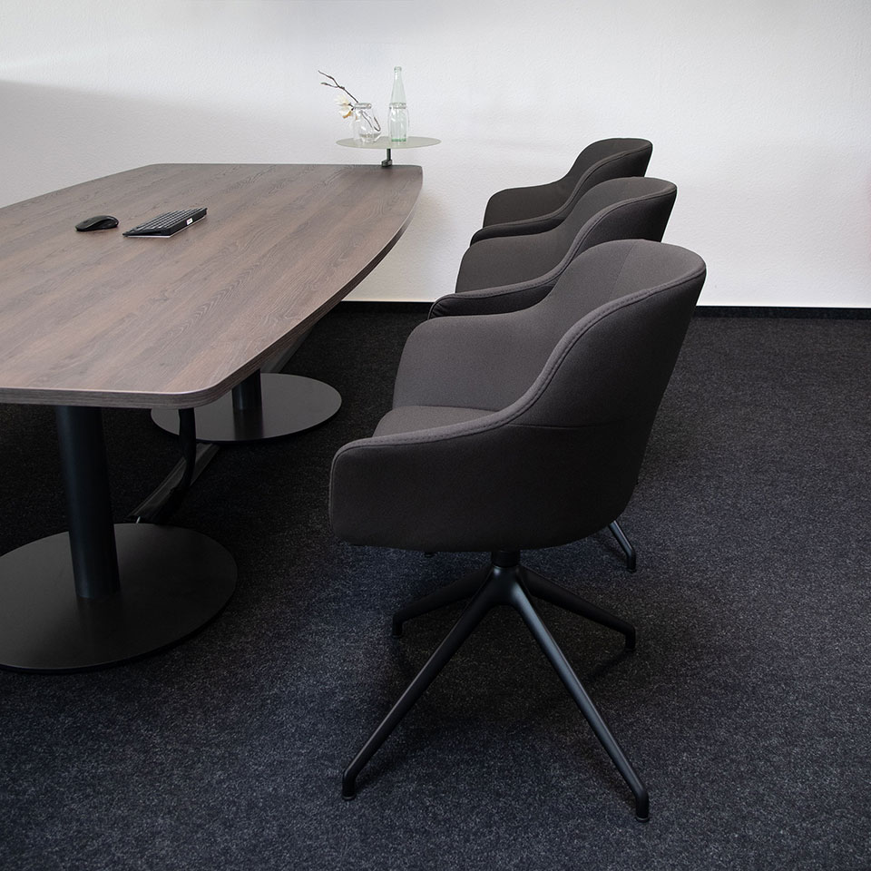 lento Kanzleieinrichtung ausstatten mit Polsterstühle |Konferenzstühle mit Armlehnen ausstatten für mehr Sitzkomfort im Büro, in Konferenzräumen, Esszimmer oder Wohnzimmer