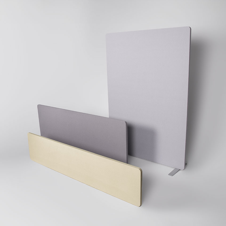 lento Büro Akustik Trennwand - Stellwand mit Schallschutz freistehend made in Germany